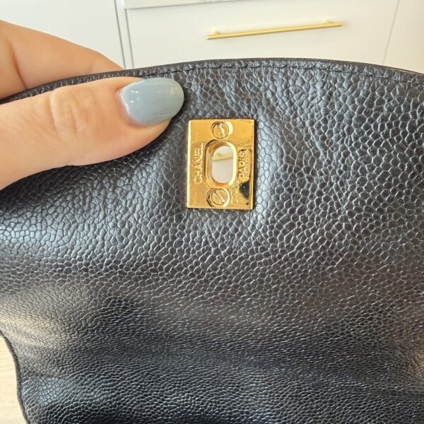 Chanel 24K Triple CC Backpack Black Gold Hardware