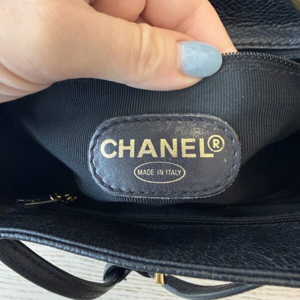 Chanel 24K Triple CC Backpack Black Gold Hardware