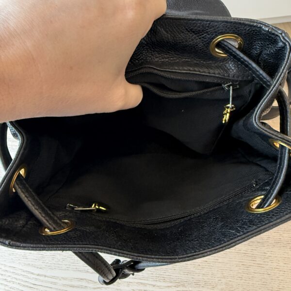 Chanel 24K Triple CC Backpack Black Gold Hardware