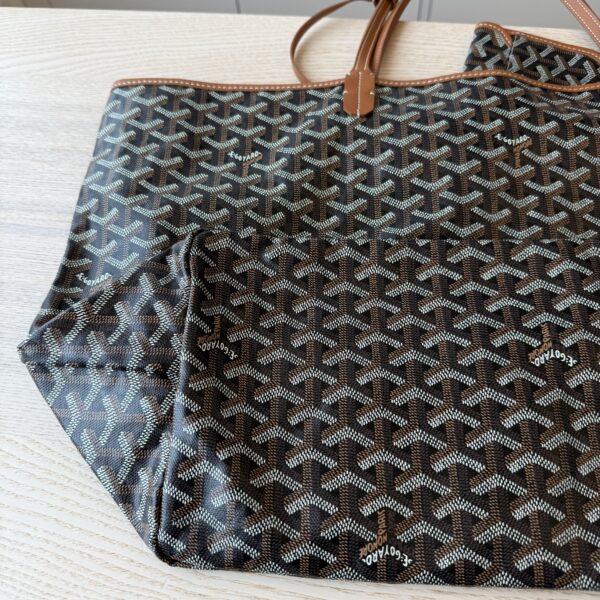 Goyard Goyardine Saint Louis GM Black and Tan
