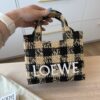 Loewe Paula's Ibiza Logo Convertible Tote Raffia Mini