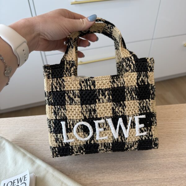 Loewe Paula's Ibiza Logo Convertible Tote Raffia Mini