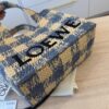 LOEWE Font Gingham Small Raffia Tote Bag