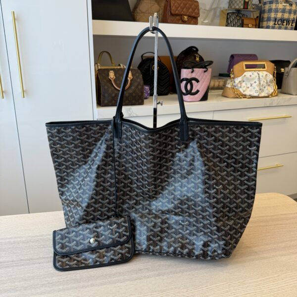 Goyard Goyardine Saint Louis GM Black and Black
