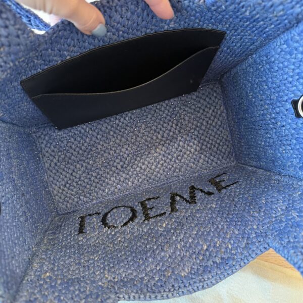 Loewe x Paula’s Ibiza Font Logo Medium Tote Bag in Raffia