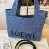 Loewe x Paula’s Ibiza Font Logo Medium Tote Bag in Raffia