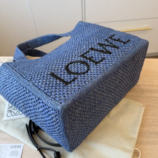 Loewe x Paula’s Ibiza Font Logo Medium Tote Bag in Raffia