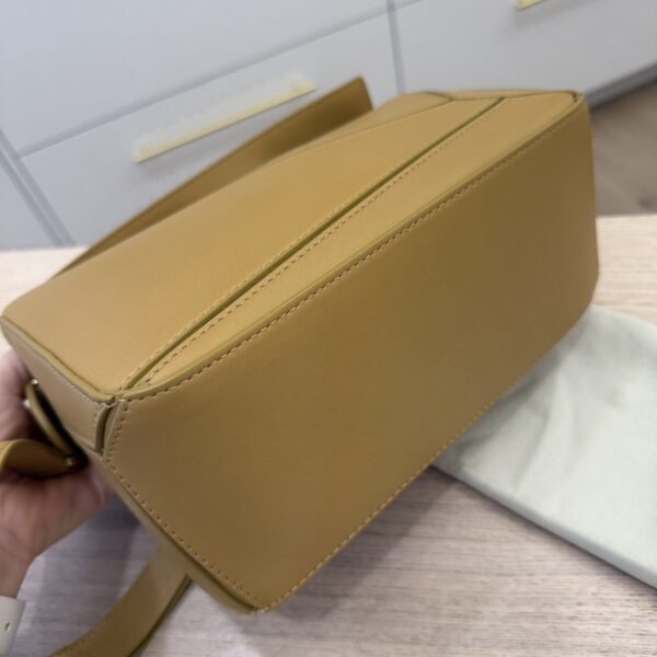 Loewe Calfskin Small Woven Puzzle Bag Sahara