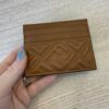 Fendi Baguette Card Holder Beige Nappa Leather Card Holder