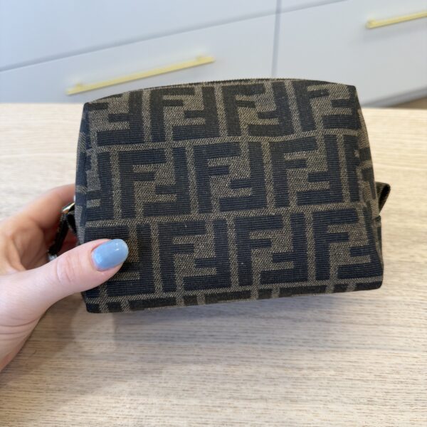 Fendi Small Beauty Pouch Zucca Canvas