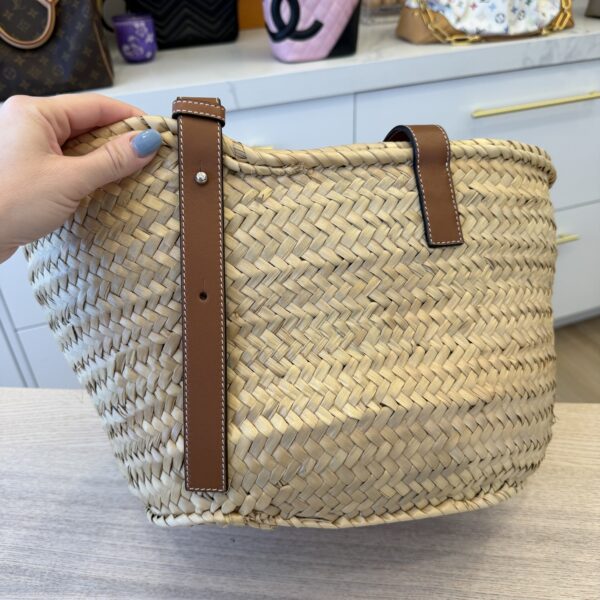 Loewe Raffia Basket Tote Bag Natural Tan