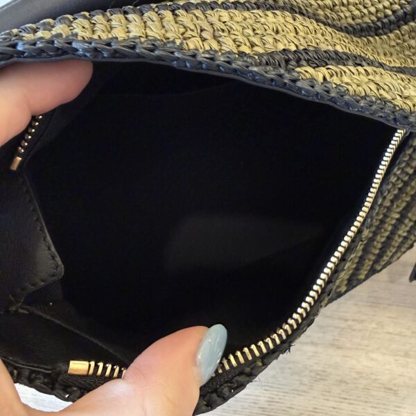 Loewe Raffia Calfskin Small Puzzle Bag Anise Olive