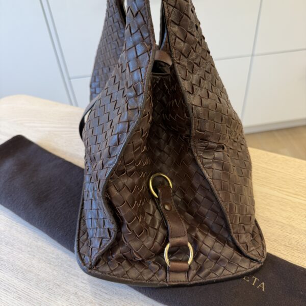 Bottega Veneta Campana Leather Handbag Brown