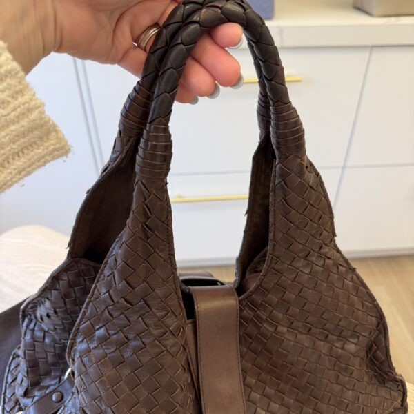 Bottega Veneta Campana Leather Handbag Brown