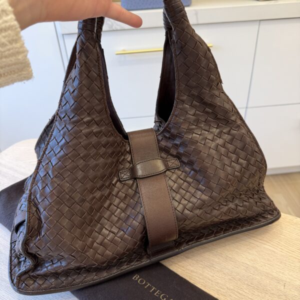 Bottega Veneta Campana Leather Handbag Brown