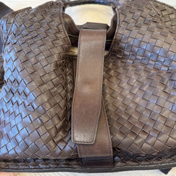 Bottega Veneta Campana Leather Handbag Brown