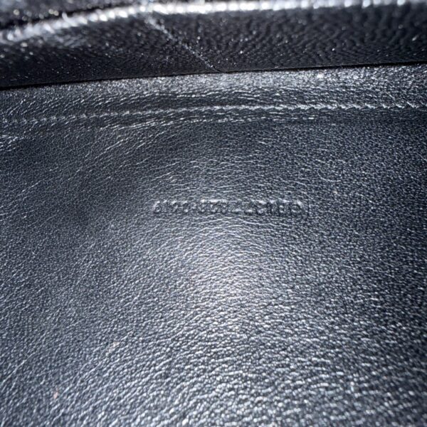 Saint Laurent Envelope Quilted Leather Chain Wallet Black and Black Hardware