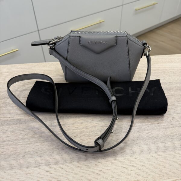 Givenchy Antigona Crossbody Bag Leather Nano Grey