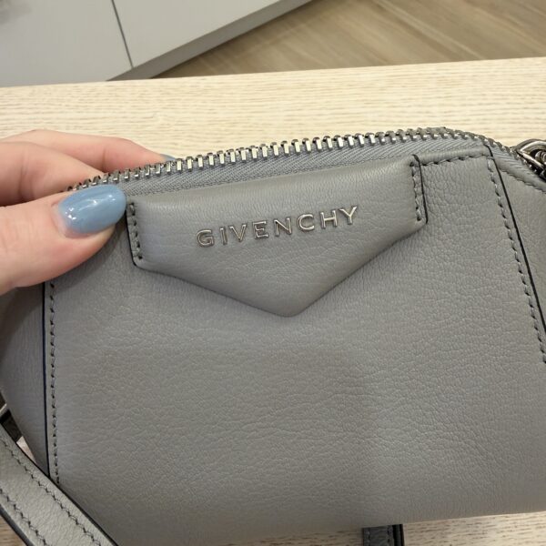 Givenchy Antigona Crossbody Bag Leather Nano Grey