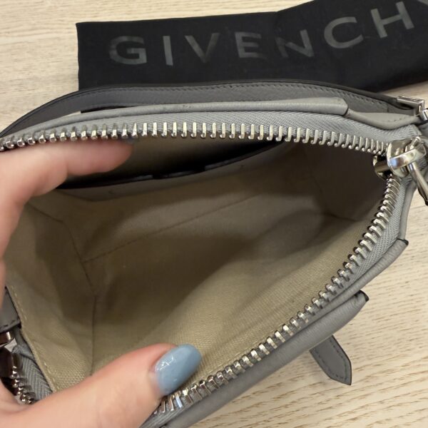 Givenchy Antigona Crossbody Bag Leather Nano Grey