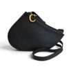 Christian Dior Black Smooth Calfskin Leather Saddle Pouch Crossbody Bag