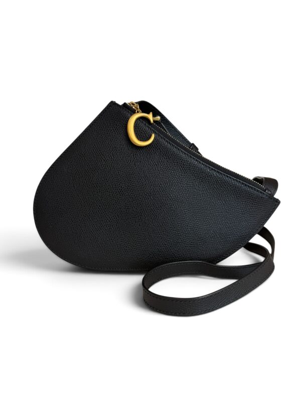 Christian Dior Black Smooth Calfskin Leather Saddle Pouch Crossbody Bag