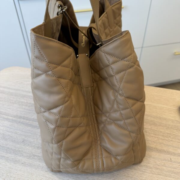Christian Dior Large Dior Toujours Bag Camel Macrocannage Calfskin