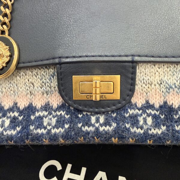 Chanel Nude Medallion Reissue 2.55 Flap Bag Calfskin with Knit Wool 226