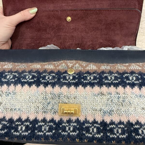 Chanel Nude Medallion Reissue 2.55 Flap Bag Calfskin with Knit Wool 226