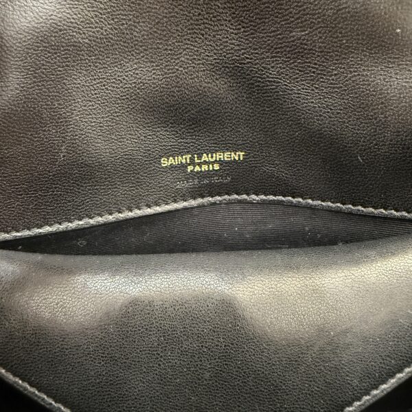 Saint Laurent (YSL) Lambskin Chevron Quilted Small Loulou Bag Black GHW