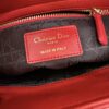 Christian Dior Lambskin Cannage Small Lady Dior Dark Red Gold Hardware Lucky Badges Strap