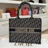 Christian Dior Oblique Medium Book Tote Blue Multicolor