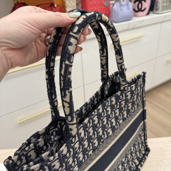 Christian Dior Oblique Medium Book Tote Blue Multicolor