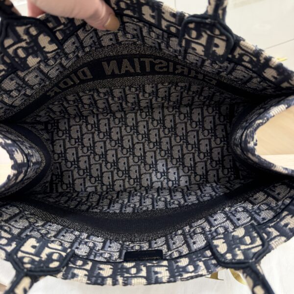 Christian Dior Oblique Medium Book Tote Blue Multicolor