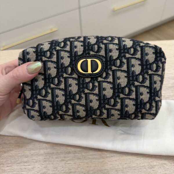 Christian Dior Oblique 30 Montaigne Cosmetic Pouch Blue