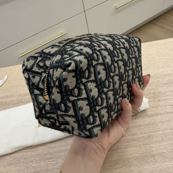 Christian Dior Oblique 30 Montaigne Cosmetic Pouch Blue