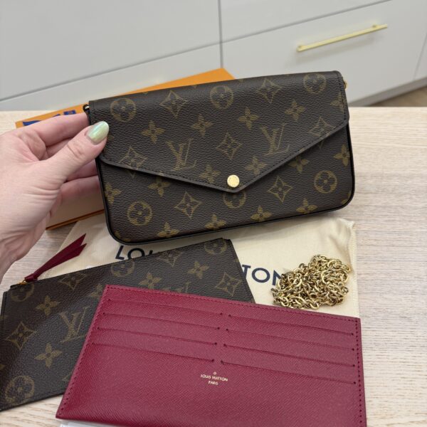 Louis Vuitton Monogram Pochette Felicie Chain Wallet