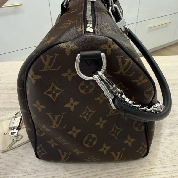 Louis Vuitton Dark Speedy Soft Bandouliere Bag Monogram Canvas 30