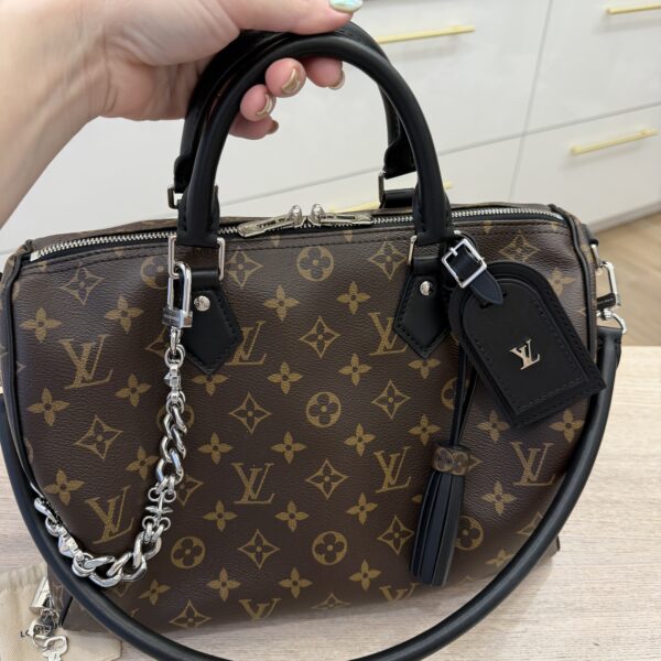 Louis Vuitton Dark Speedy Soft Bandouliere Bag Monogram Canvas 30