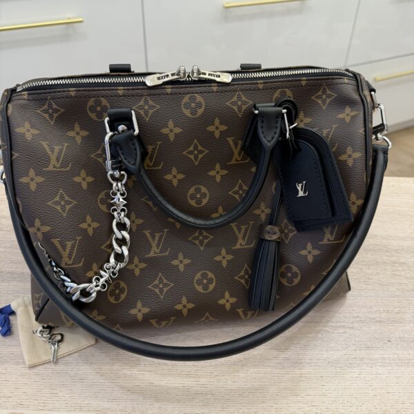 Louis Vuitton Dark Speedy Soft Bandouliere Bag Monogram Canvas 30