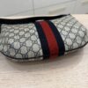 Gucci Navy Blue/White GG Supreme Canvas and Leather Small Ophidia Shoulder Bag