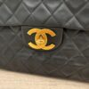 Chanel Vintage Classic Single Flap Bag Quilted Lambskin Maxi Black