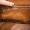Chanel Shiny Lambskin Quilted Golden Links Top Handle Flap Caramel