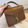 Saint Laurent (YSL) Mini Cassandra Leather Top Handle Bag Caramel