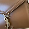 Saint Laurent (YSL) Mini Cassandra Leather Top Handle Bag Caramel