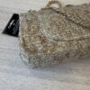 Chanel 24K Vintage Tweed Quilted Medium Double Flap Beige Gold Multicolor
