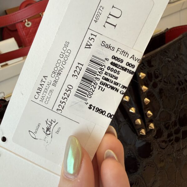 Christian Louboutin N/S Cabata Zipped Embossed Tote Bag