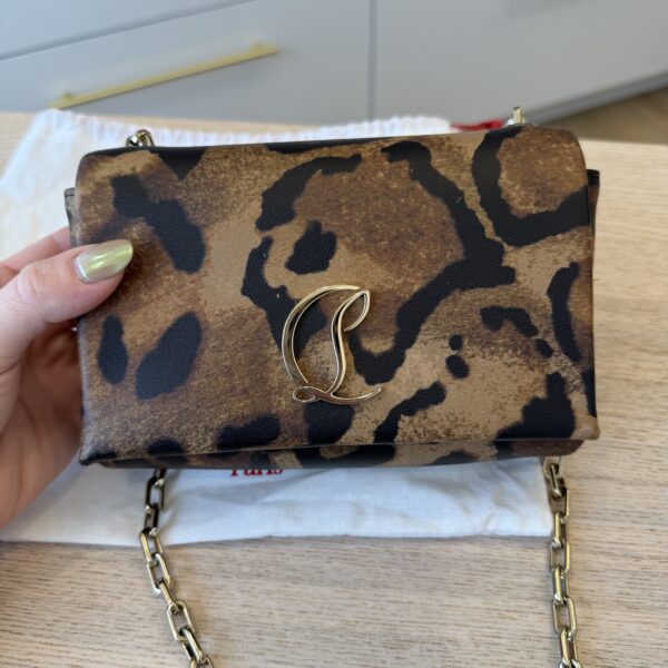 Christian Louboutin Loubi54 Leopard-Print Chain Shoulder Bag