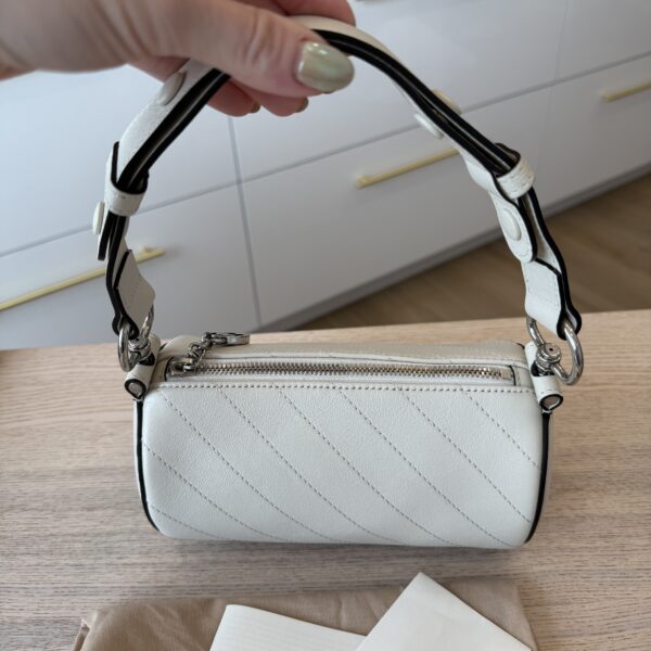 Gucci GG Calfskin Diagonal Stitched Mini Blondie Barrel Shoulder Bag