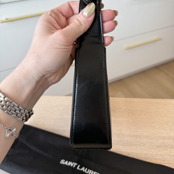 Saint Laurent (YSL) Le 5 A 7 Hobo Shoulder Bag Black Smooth Leather/SHW